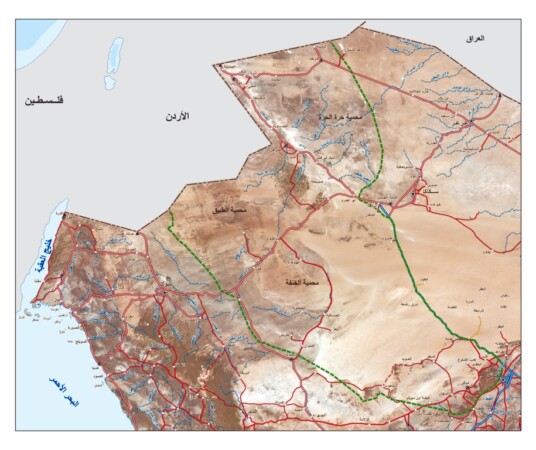 خريطة توضح موقع محمية حرة الحرة